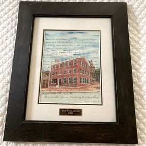 Original Watercolor + Gettysburg Address Detail